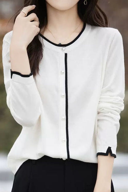 Früher Herbst Strickjacke