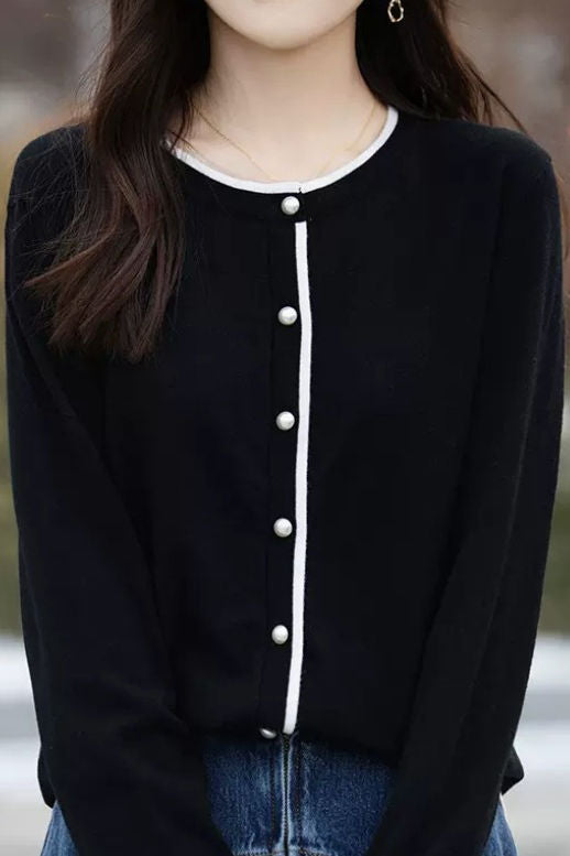 Früher Herbst Strickjacke