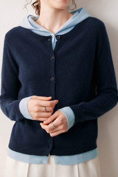 Lässiger vielseitiger Fake-Zweiteiler Cardigan