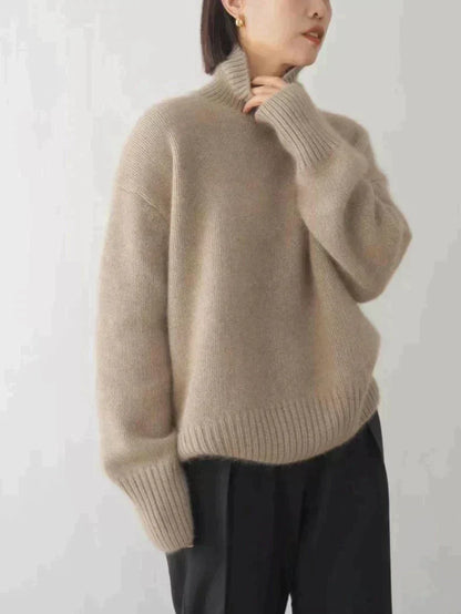 Isabella – Hoher Kragen Pullover aus Kaschmir
