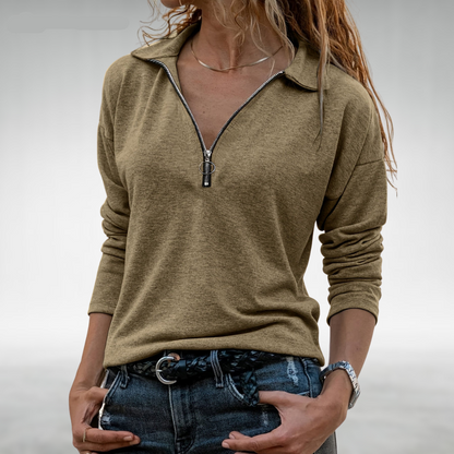 Nadine | Damen-Half-Zip-Pullover