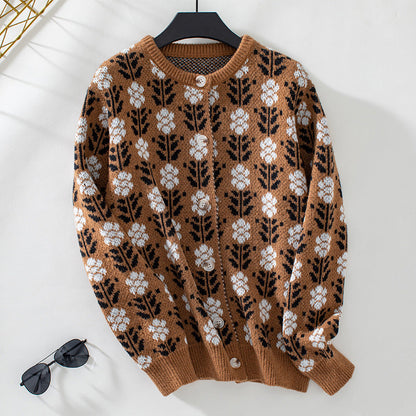 ELYRA™ | Vintage Blumen-Strickpullover