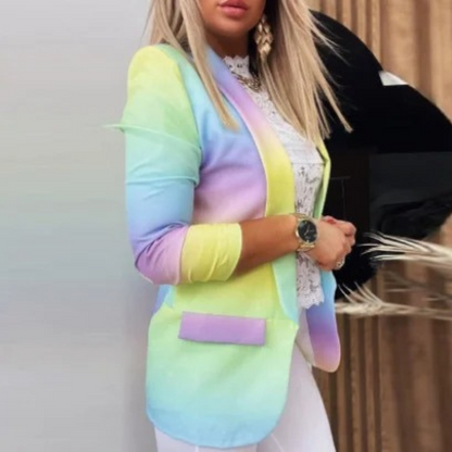 JOVIE | Eleganter Blazer mit Schalkragen und Print