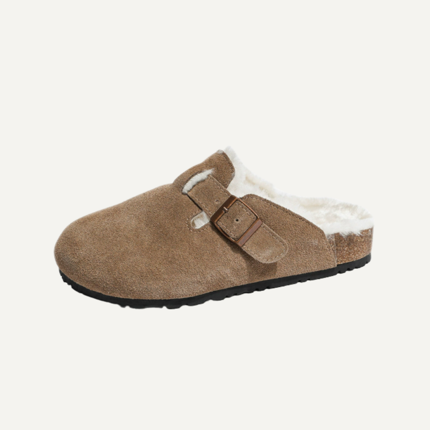 Lomari Clogs mit Futter – Braun