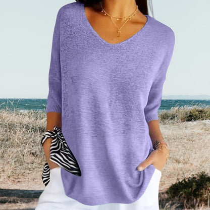 Nena | Stilvolles V-Ausschnitt Casual Top