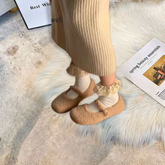 Gemütliche Plüsch Ballerinas für Frauen
