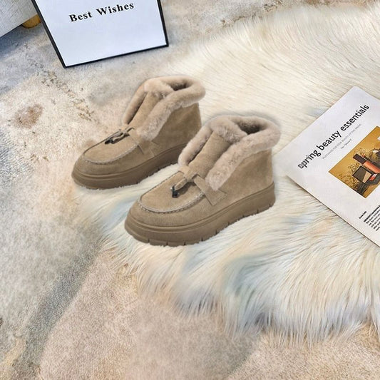 Gemütliche Wildleder-Winterstiefel