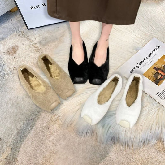 SnugFur Damen Winter Mokassins
