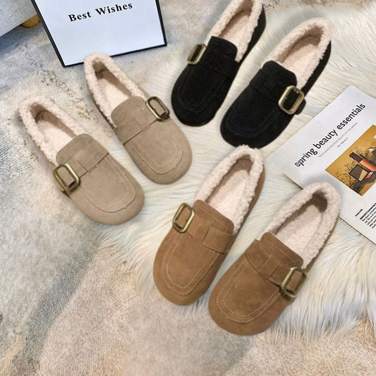 Gemütliche Retro Damen-Ballen-Loafer