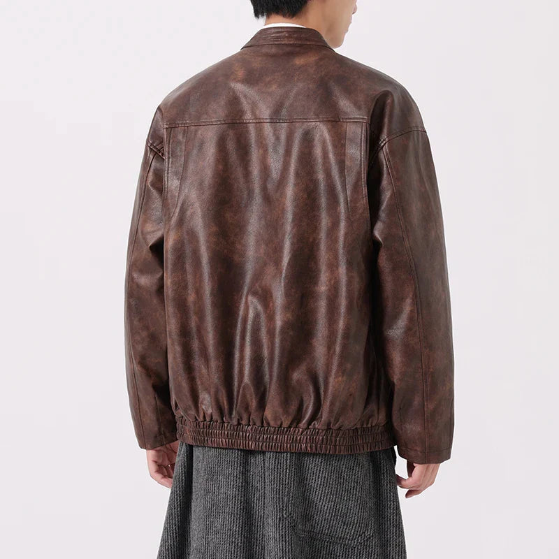 Roam Vintage Gewaschene Lederjacke