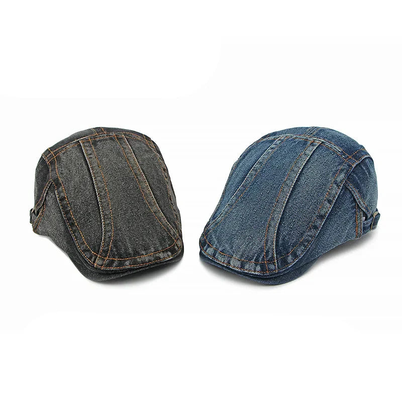 Numantia Vintage Four Seasons Beret – Unisex gewaschene Baumwolle Flachkappe mit britischem Design