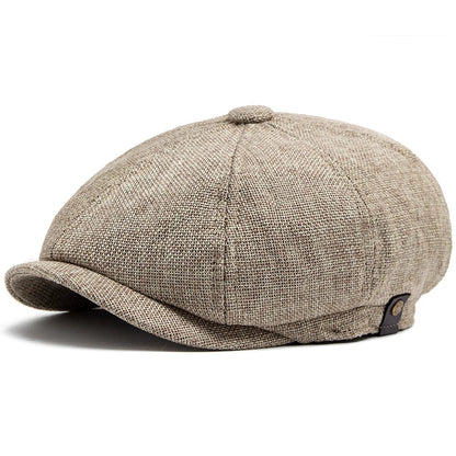 Brighton Leinen Newsboy Cap – Vintage-Stil Leichte Schirmmütze mit Sonnenblende, Lässiges Retro-Design für den täglichen Sommergebrauch