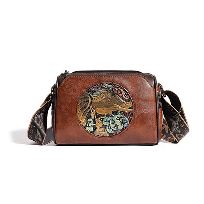 Prägung Elefant Schultertasche