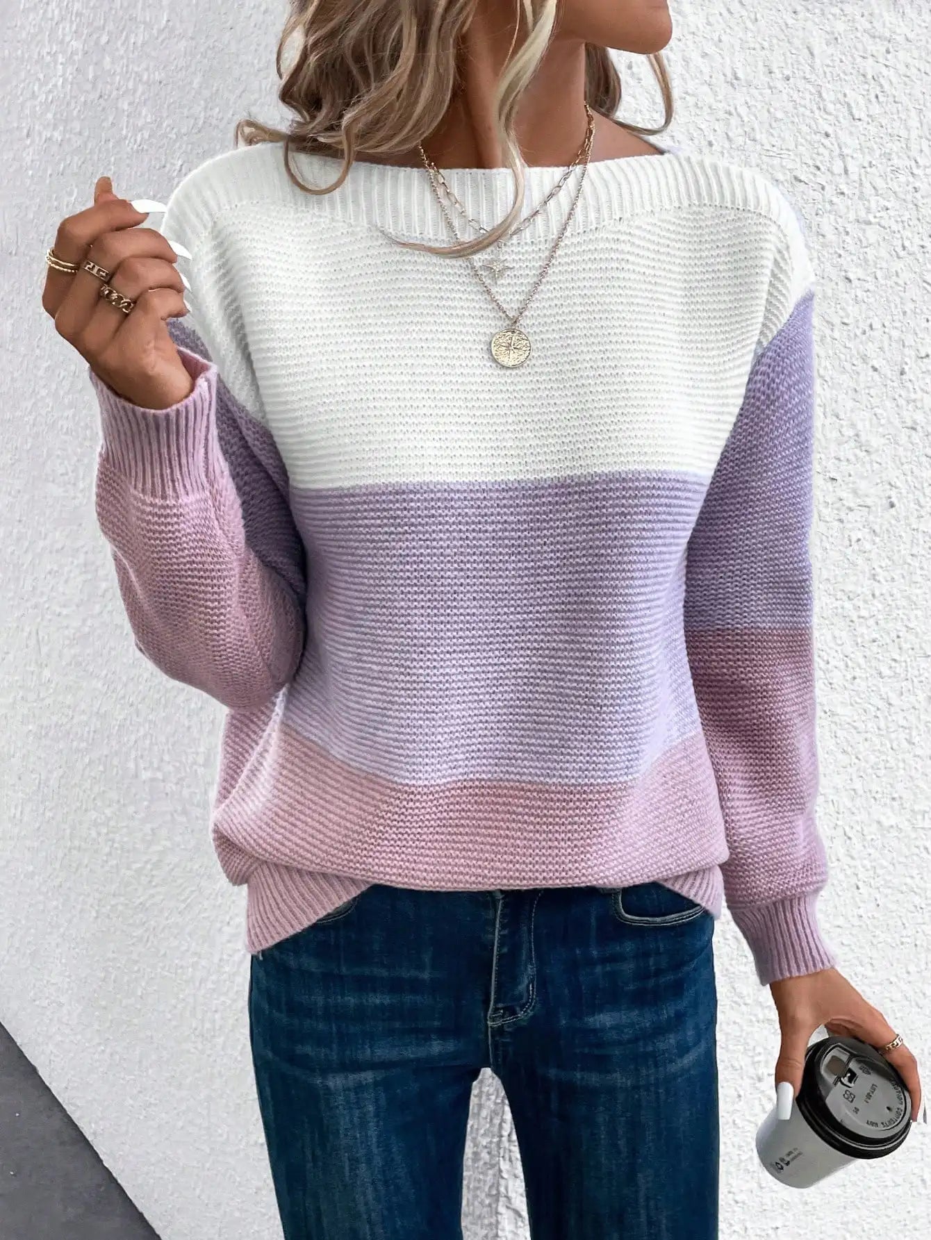 Sophie | Figurbetonter Ombre Pullover