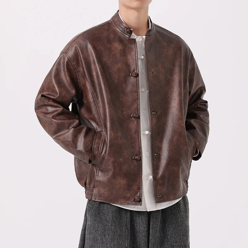 Roam Vintage Gewaschene Lederjacke