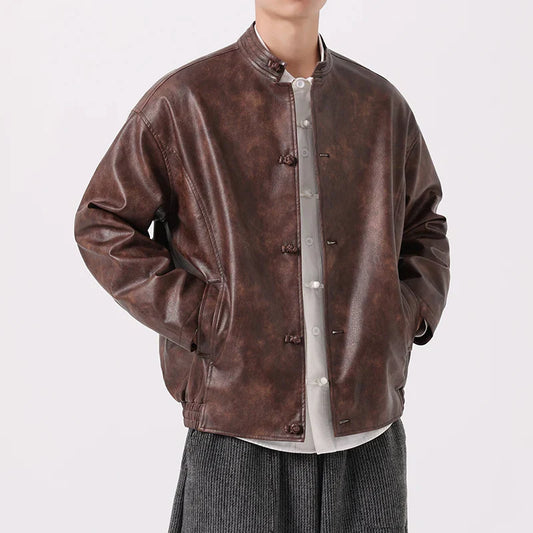 Roam Vintage Gewaschene Lederjacke