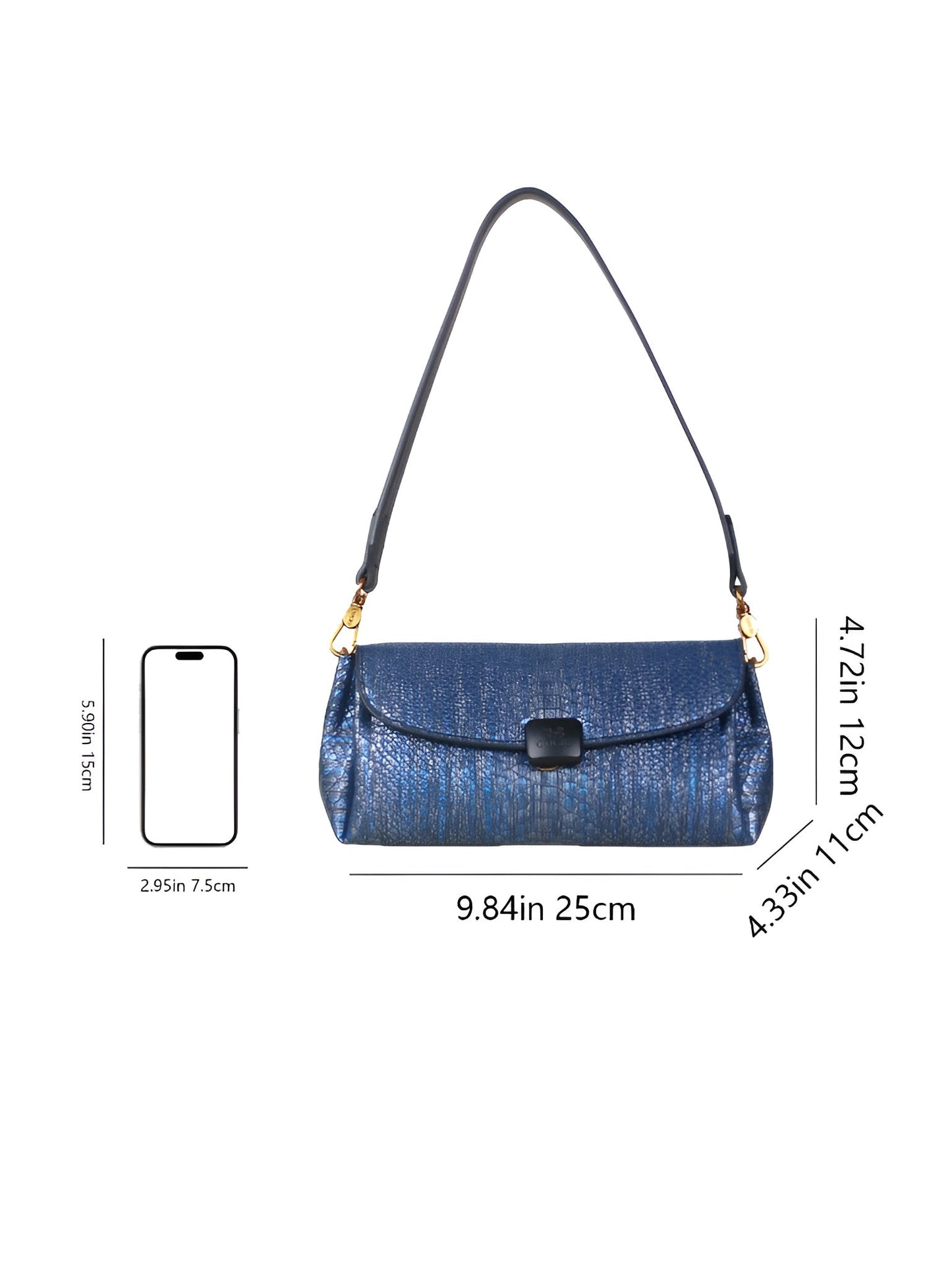 Prägung Schlangenleder-Print Schultertasche