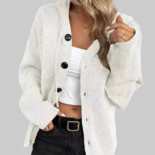Minerva | Weicher Strickcardigan mit Kapuze
