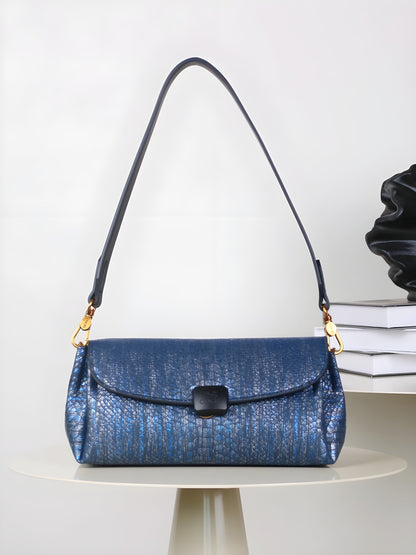 Prägung Schlangenleder-Print Schultertasche