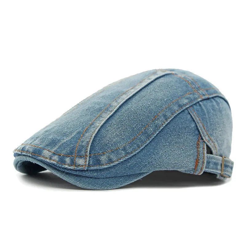 Numantia Vintage Four Seasons Beret – Unisex gewaschene Baumwolle Flachkappe mit britischem Design