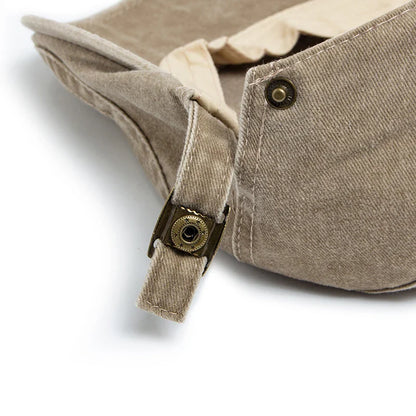 Hispalis Vintage Baumwoll-Beret – Retro-Style Schirmmütze mit Visier, lässig und verstellbar für Sommer & Herbst