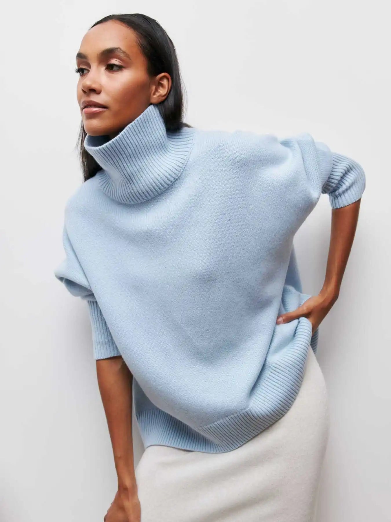 Monelle™ | Übergroßer Rollkragen Strickpullover