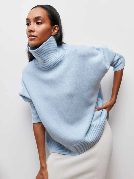 Monelle™ | Übergroßer Rollkragen Strickpullover