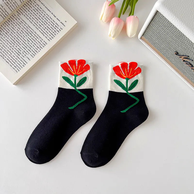 Kawaii Frühling Mid Tube Socken