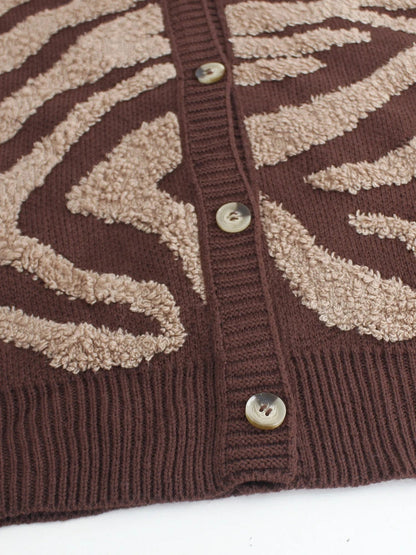 Abstrakter Strickcardigan