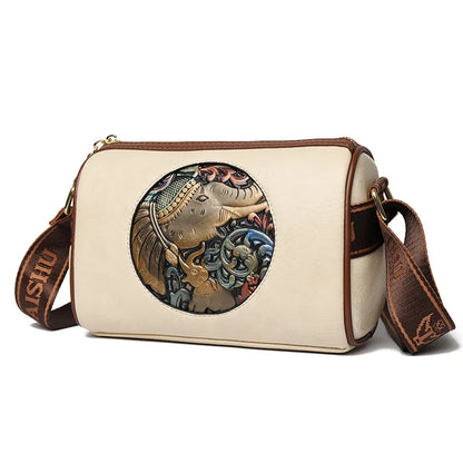 Prägung Elefant Schultertasche