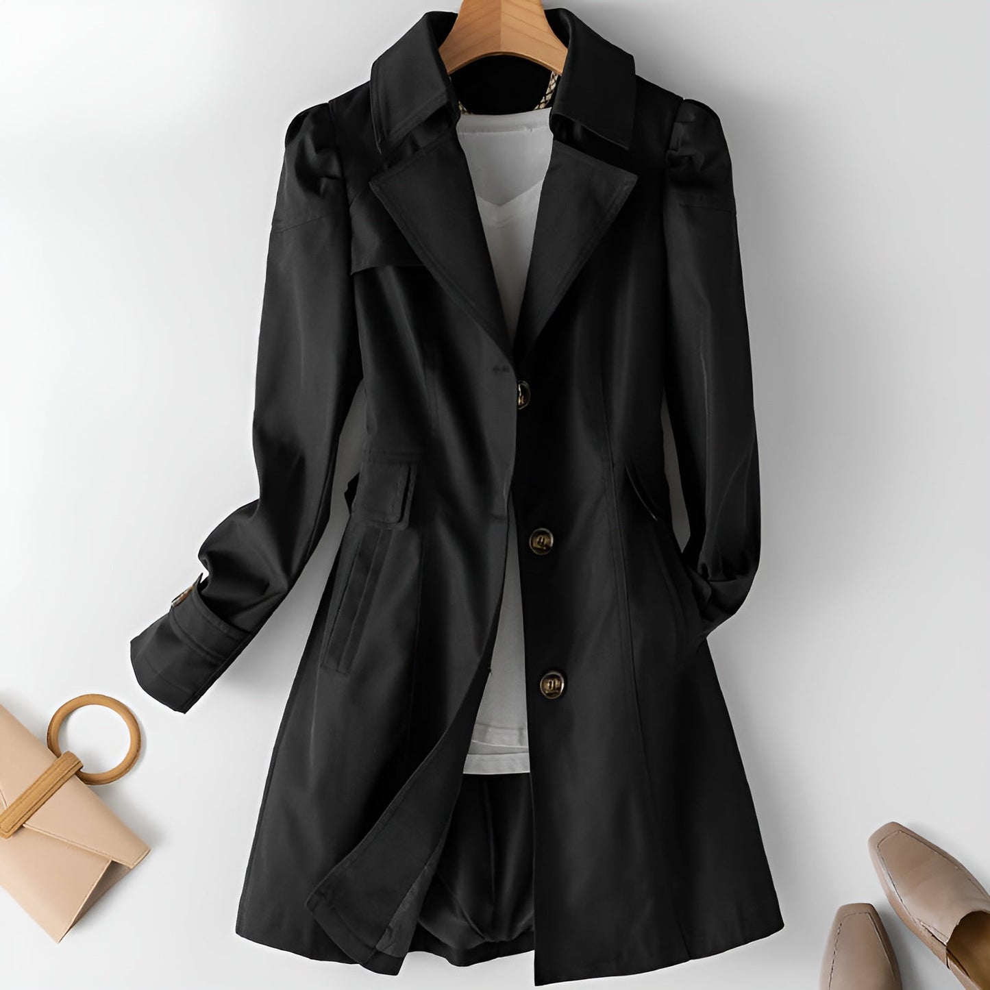 Emery Reed - Offener Kragen Trenchcoat