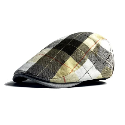 Segovia Retro Karierter Beret – Dünner, Atmungsaktiver Frühling Sommer Malerhut Unisex