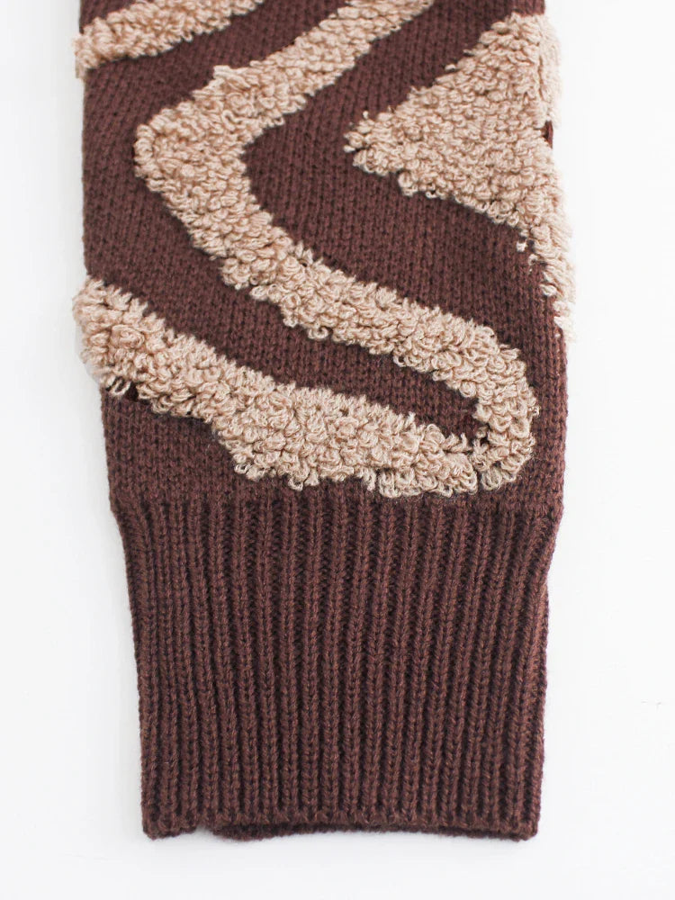 Abstrakter Strickcardigan