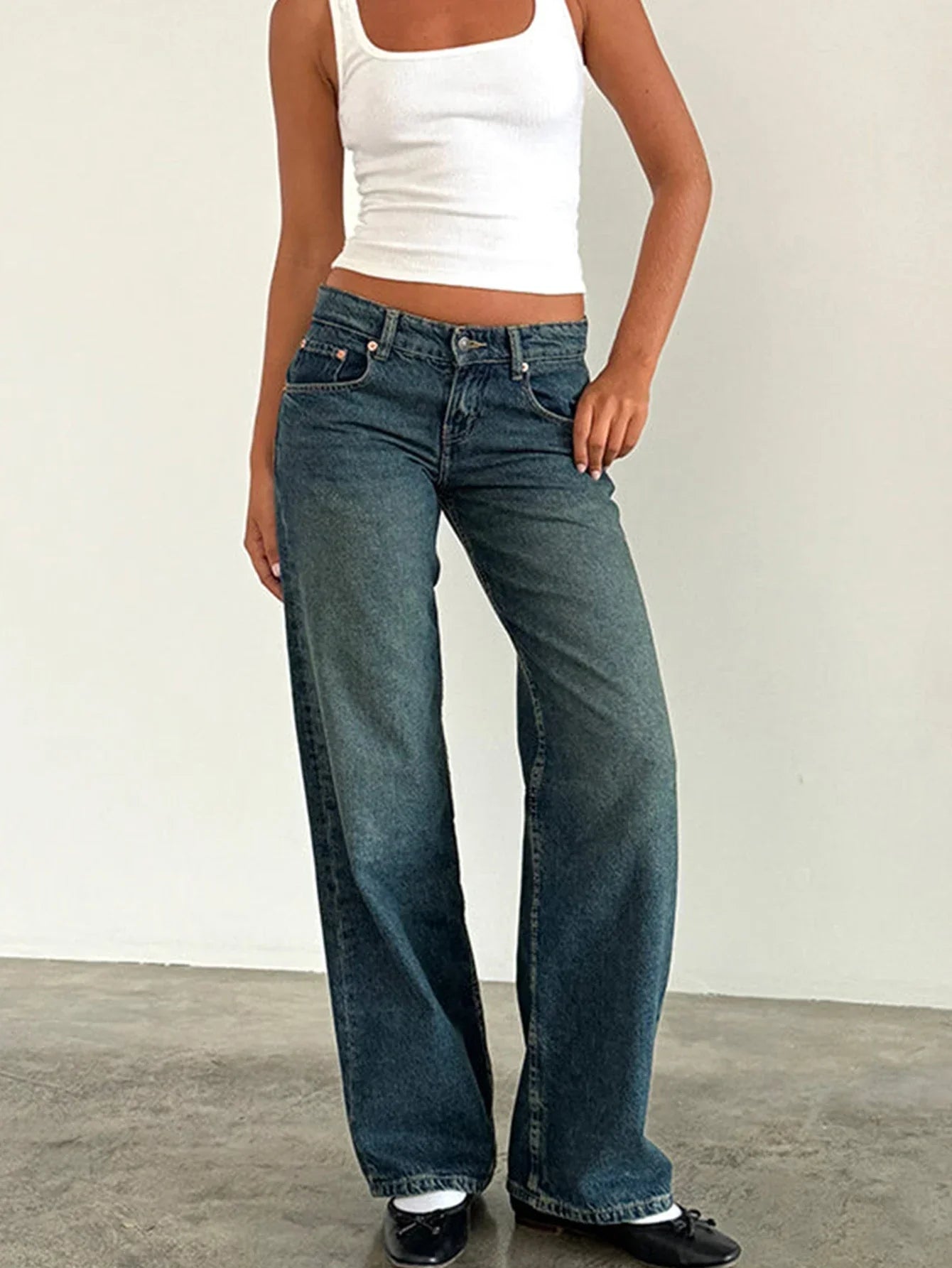 SYLVAINE™ – Vintage Lässige Baggy-Jeans