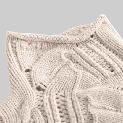 ALEXANDRA | KASCHMIRROLLKRAGEN MIT ZOPFMUSTER