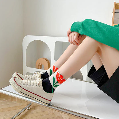 Kawaii Frühling Mid Tube Socken