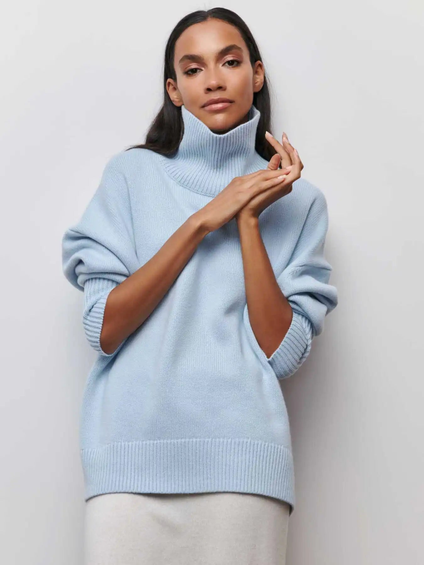 Monelle™ | Übergroßer Rollkragen Strickpullover