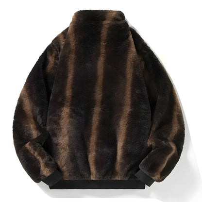Retro Kunstpelz Bomber