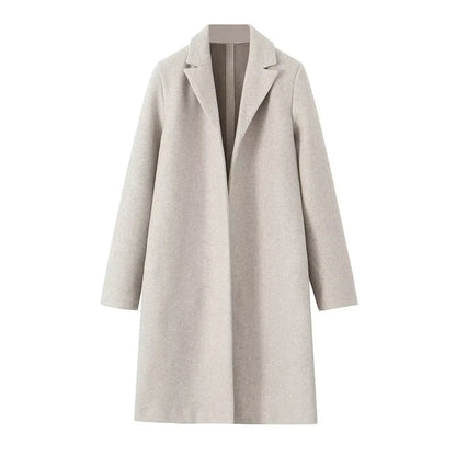 Velana Offener V-Linien Trenchcoat