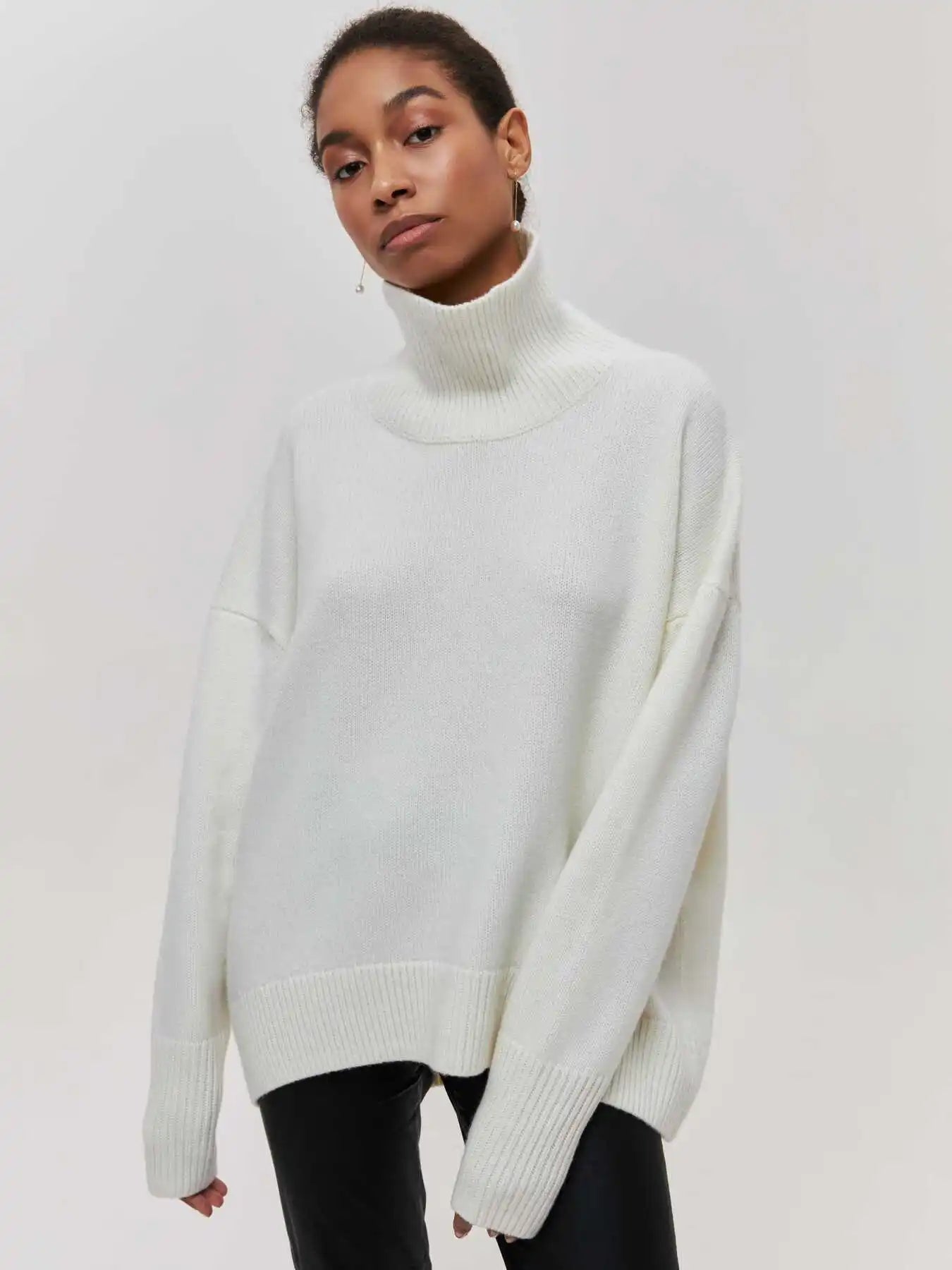 Monelle™ | Übergroßer Rollkragen Strickpullover