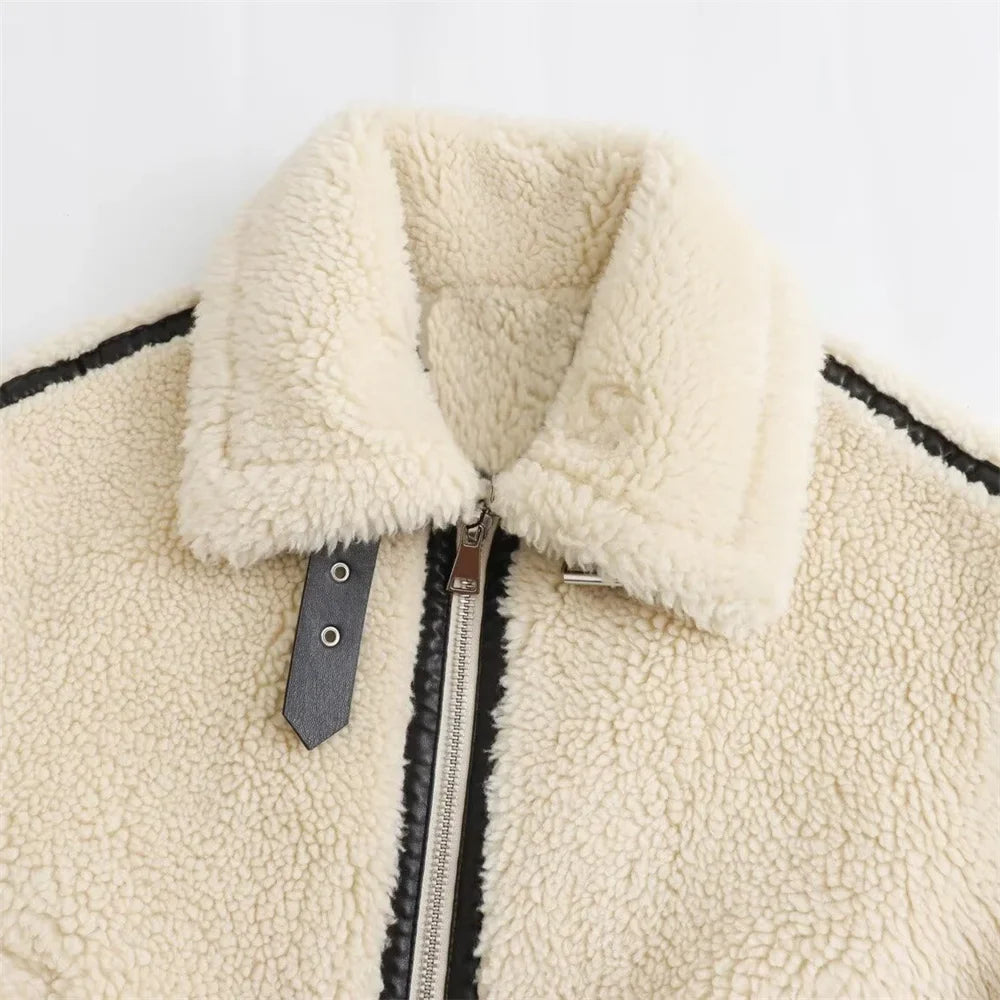 Fleece Bikerjacke
