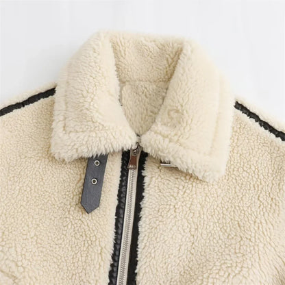 Fleece Bikerjacke
