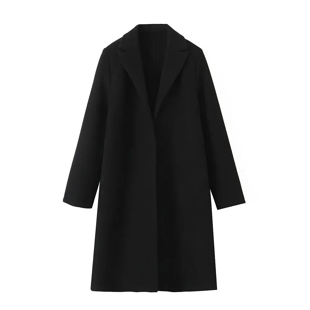 Velana Offener V-Linien Trenchcoat