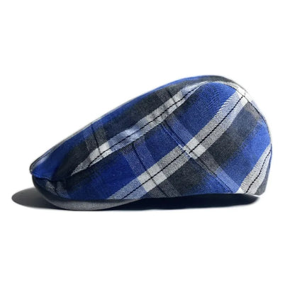 Segovia Retro Karierter Beret – Dünner, Atmungsaktiver Frühling Sommer Malerhut Unisex