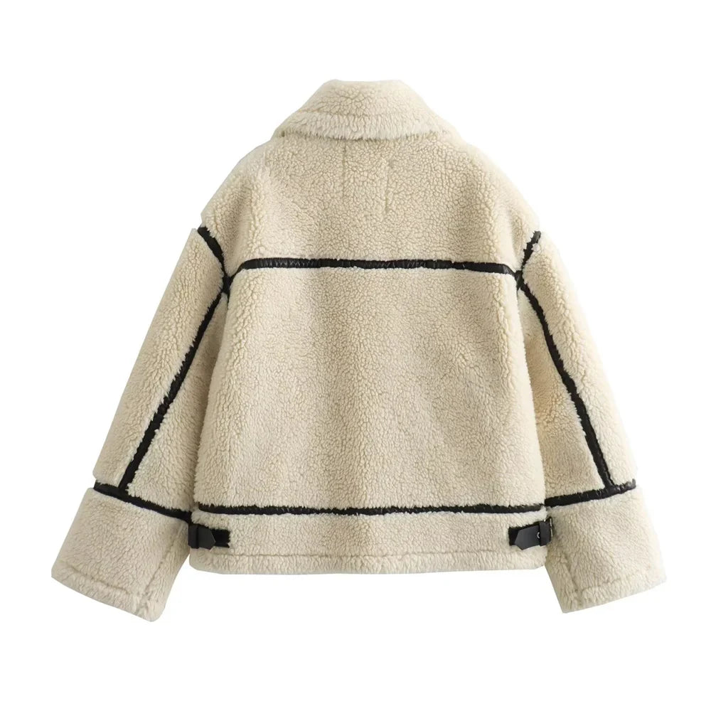 Fleece Bikerjacke