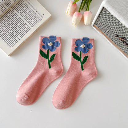 Kawaii Frühling Mid Tube Socken