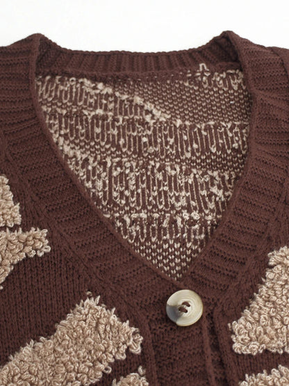Abstrakter Strickcardigan