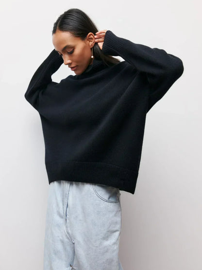 Monelle™ | Übergroßer Rollkragen Strickpullover