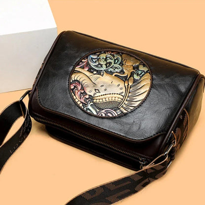 Prägung Elefant Schultertasche