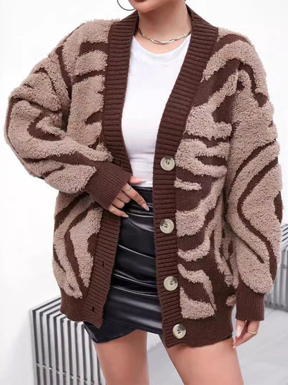 Abstrakter Strickcardigan